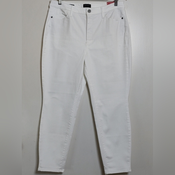 Talbots Curvy Jegging High Waist Skinny Ankle Length Women's White Jeans - Picture 1 of 8